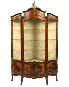 Impressive French Vernis Martin Style Vitrine