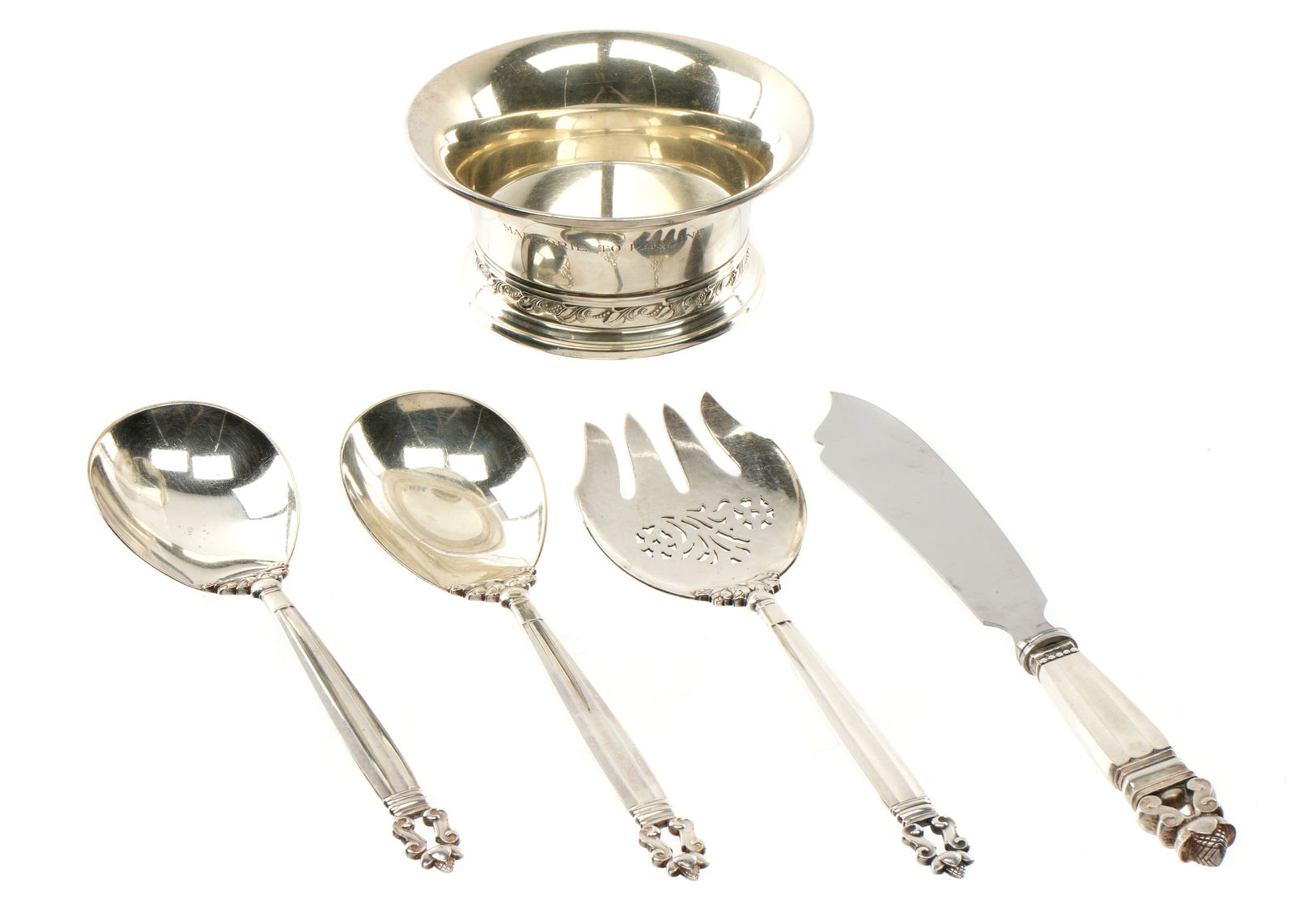 Five Piece Georg Jensen Sterling Silver Table Item (1 of 16)