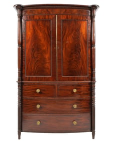18th/19th Century English Mahogany Linen Press