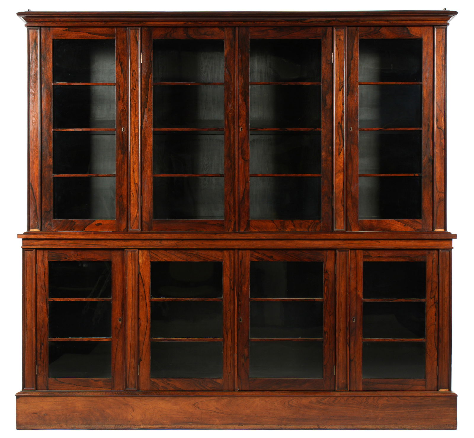 English William IV Rosewood Breakfront Cabinet (1 of 8)