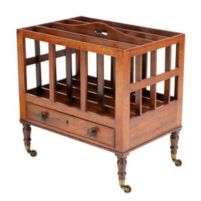 English Regency Rosewood Canterbury Magazine Rack