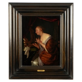 attr. Godfried Schalcken Lady at Her Toilet