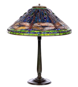 Jeweled Dragonfly Table Lamp signed Tiffany Studios
