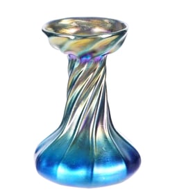 Tiffany LCT Iridescent Blue Favrile Oil Lamp Base