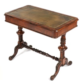 William IV Rosewood Leather Top Sofa Table