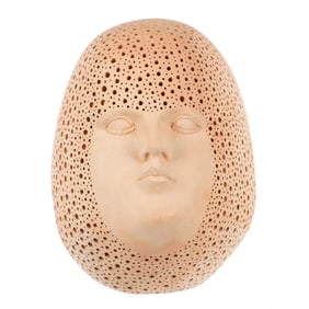 Alexander Ney Elongated Head Terracotta Sculpture