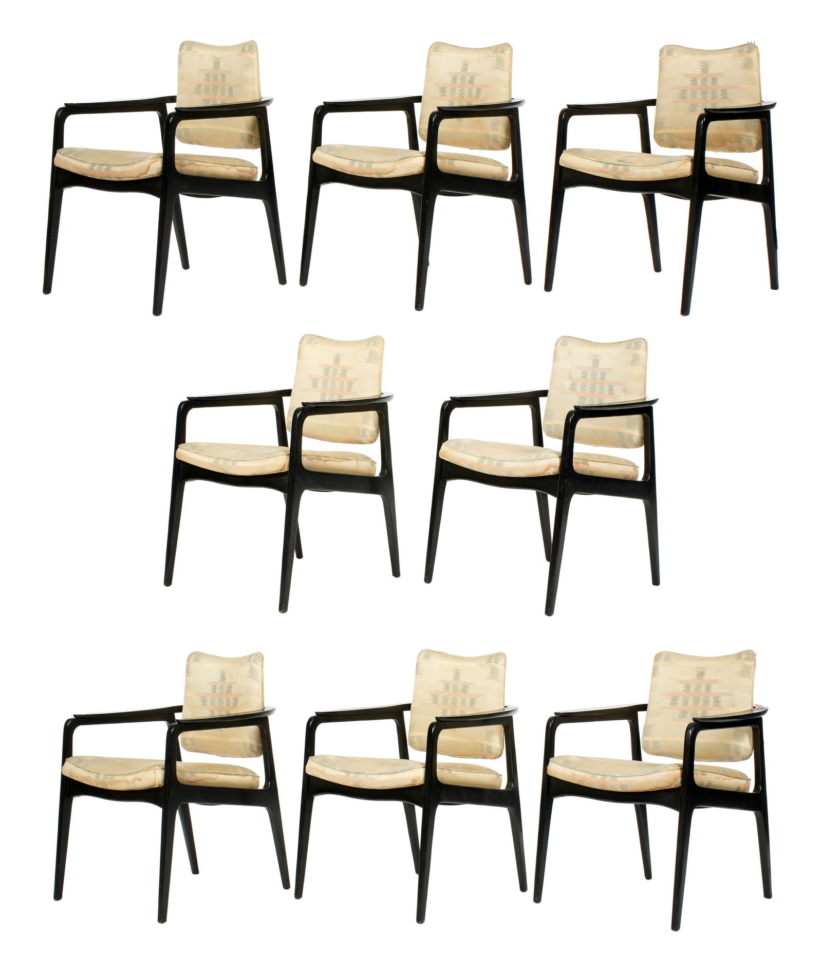 Eight Sigvard Bernadotte Ebonized Dining Chairs (1 of 19)