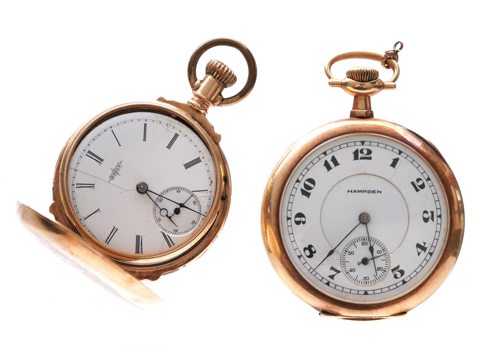 2 piece Hampden and Elgin 14k Pocket Watches (1 of 20)