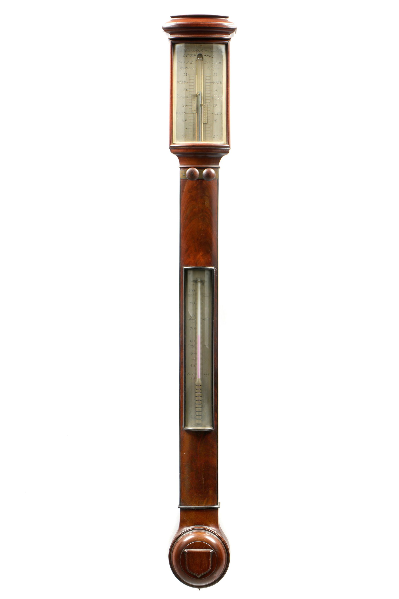 Casartelli Liverpool Mahogany Stick Barometer (1 of 5)