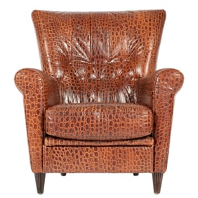 Stone International Faux Alligator Leather Chair