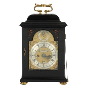 Henry Massy Late 17th C. Ebonized Bracket Clock