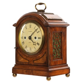 W. Rickman English Mahogany Fusee Bracket Clock