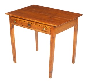 18th Century French Inlaid Single Drawer Table