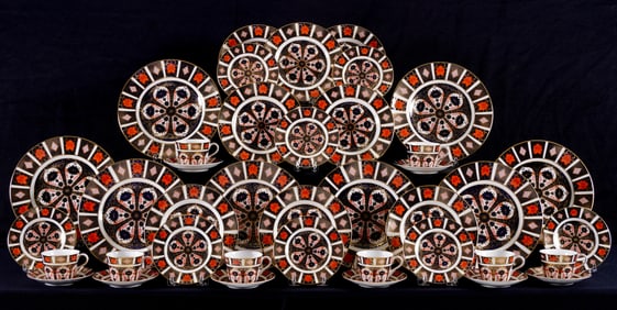 40 Piece Royal Crown Derby Old Imari China