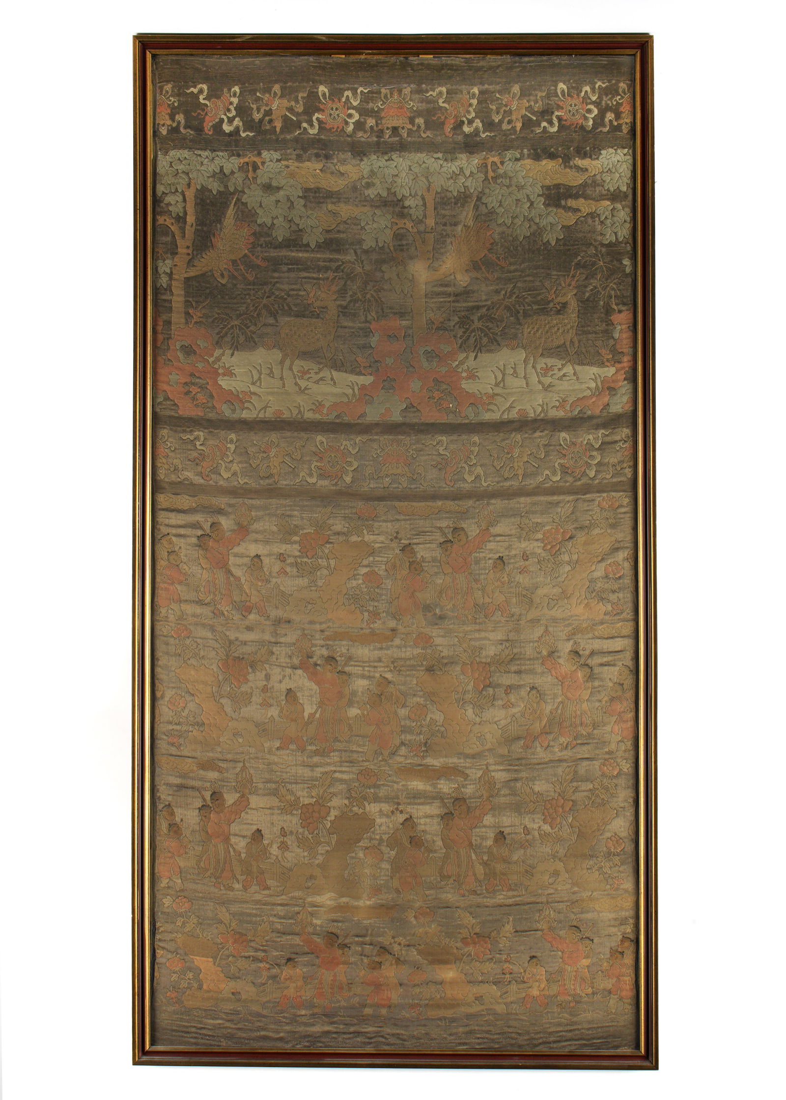 Framed Chinese Silk Embroidery Panel (1 of 5)