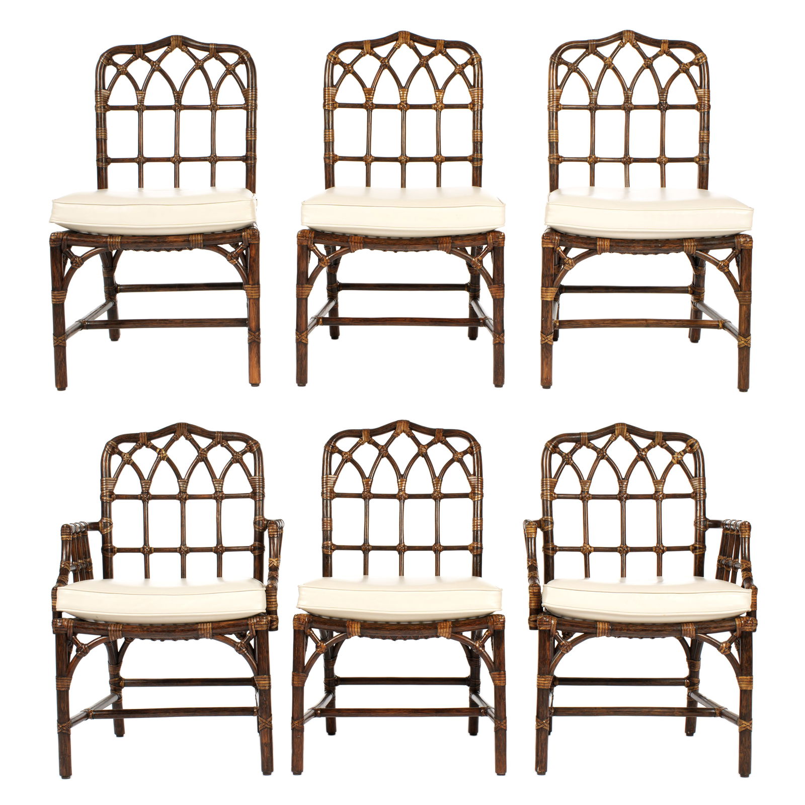 Set of Six McGuire Faux Bamboo Dining Chairs (1 of 13)