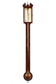 Della Torre London Mahogany Stick Barometer