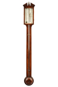 Barelli & Co. Reading Mahogany Stick Barometer