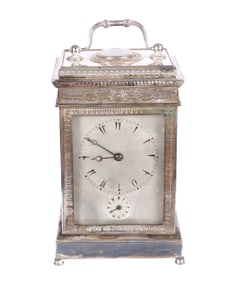 Ingold French Silvered Bronze Carriage Clock