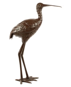 Sergio Bustamante Style Large Copper & Brass Stork