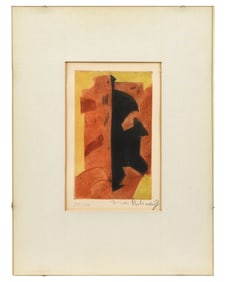 Serge Poliakoff Composition Orange Yellow Black