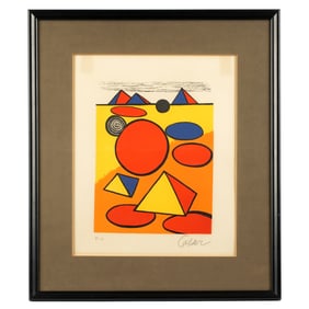 Alexander Calder Pyramids and Circles Lithograph