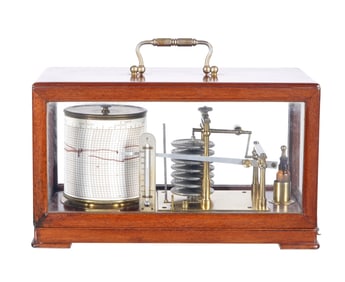 J. Long London Walnut Case Barograph