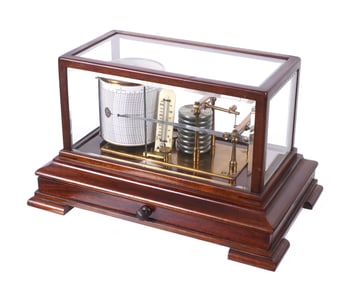 English Mahogany Case Barograph