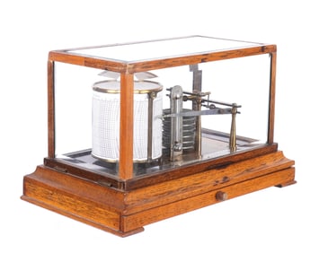 Becker London Oak Case Barograph