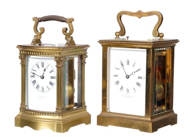 Two Brass Case Repeater Carriage Clocks