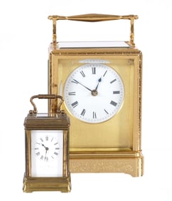 Two Brass Case Carriage Clocks