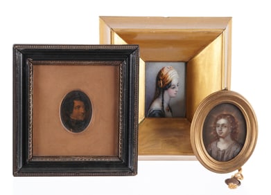 Collection of Three Miniature Portraits