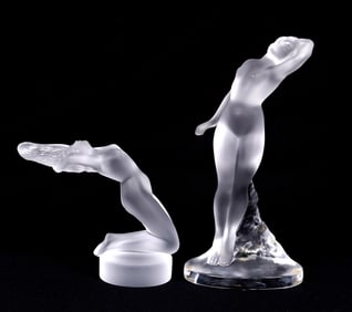 Two Lalique Crystal Figures Danseuse & Chrysis