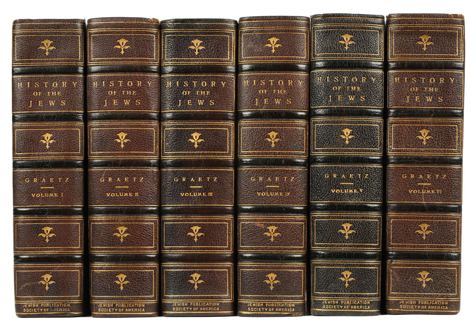 6 Volume History of the Jews by H. Graetz Books First English Ed.  1891 (1 of 7)