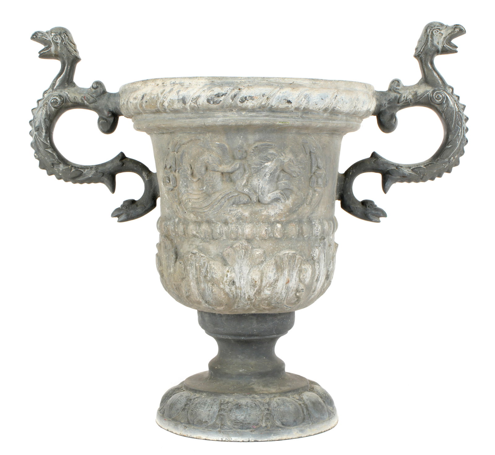 18th Century French Lead Double Handled Garden Urn (1 of 7)