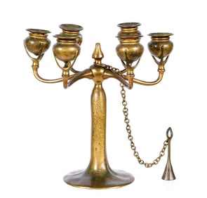 Tiffany Studios Bronze Six Light Candelabra 11644