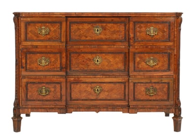 Swedish Parquetry Inlaid Chest of Drawers