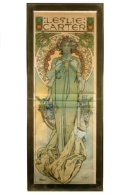 Alphonse Mucha Leslie Carter Life Sized Poster