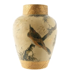 1883 Valentien Rookwood Pottery Bird Branches Vase