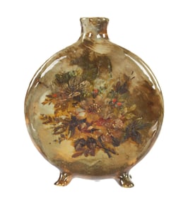 attr. Rookwood Pottery Footed Canteen Vase