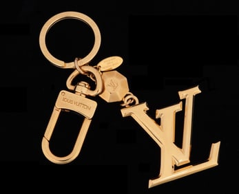 Louis Vuitton Gold Toned Monogram Key Chain