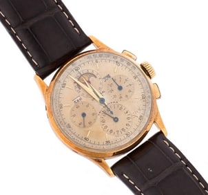 Vintage Universal Geneve Tri-Compax 14k Gold Watch