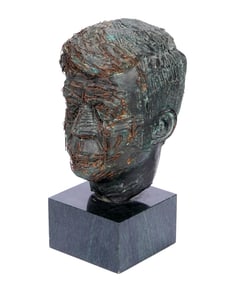 After Salvador Dali Bronze Bust of John F Kennedy