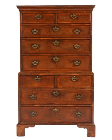 English Georgian Mahogany Chest on Chest