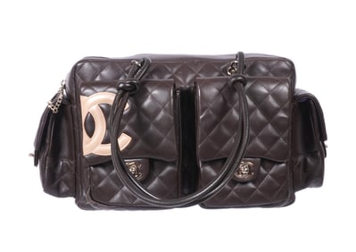 Chanel Cambon Quilted Calfskin Reporter Bag Purse