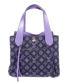 Louis Vuitton Black Purple Cabas Ipanema Tote Bag