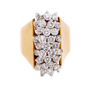 Nina 18k Gold and Multi Diamond Ring