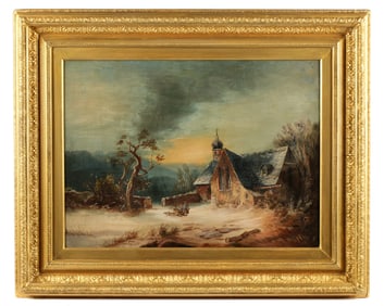 attr. Adrianus Vermunt Dutch Winter Landscape