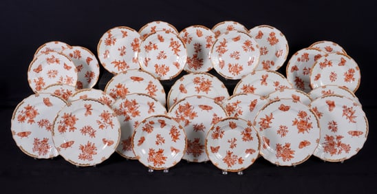 29 piece Herend Rust Fortuna China