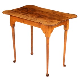 Marshall James Tiger Maple Porringer Tea Table